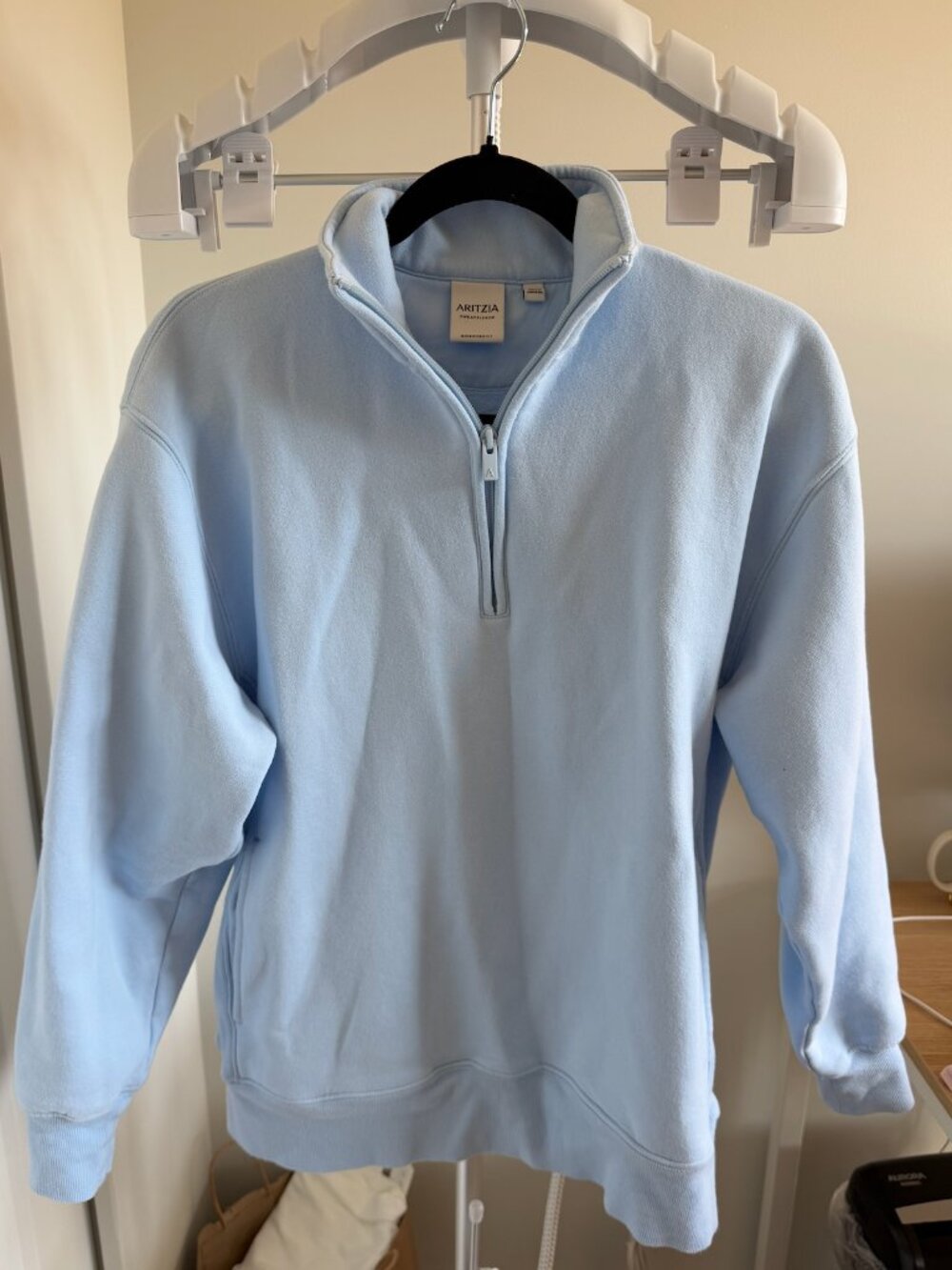 Artizia Cozy Sweatfleece Boyfriend 1/2 Zip Villa Blue 2XS